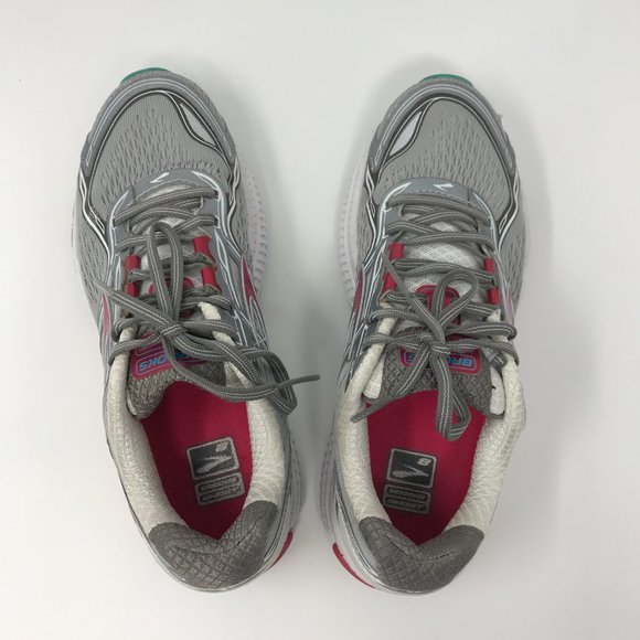 Brooks Ghost 8 Running Sneakers Silver Pink White - Picture 3 of 8